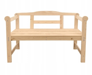 Záhradná lavica - Lavica s operadlom, drevo, 118 x 43,6 cm